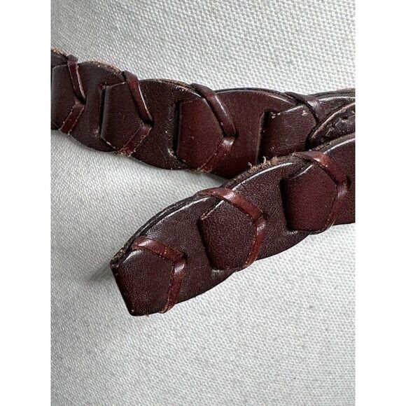 Vintage Express Jeans Women's Italian Leather Belt Brown Size Small 33” - Picture 2 of 8